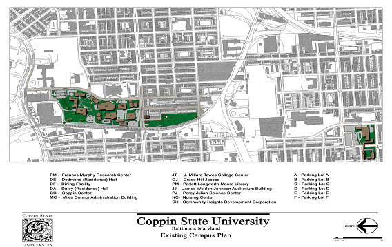 Coppin State University Map